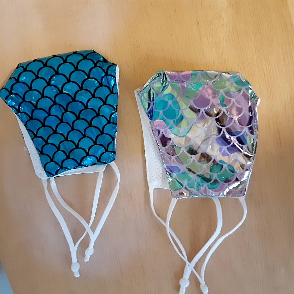 Holographic mermaid masks!